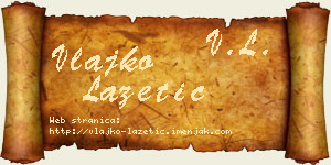 Vlajko Lazetić vizit kartica